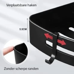 Sens Design Doucherekjes Set Van 3 - Doucherek Zonder Boren - Zwart -Huishoudelijke Artikelen Verkoop 1200x1200 120