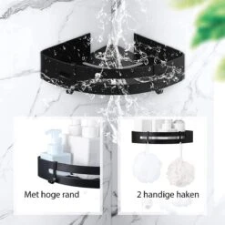 Sens Design Doucherekjes Set Van 3 - Doucherek Zonder Boren - Zwart -Huishoudelijke Artikelen Verkoop 1200x1200 123