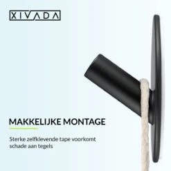 Handdoekhaakjes Zelfklevend - Zwart - Haakjes Handdoek 2st - Badkamer & Keuken -Huishoudelijke Artikelen Verkoop 1200x1200 137