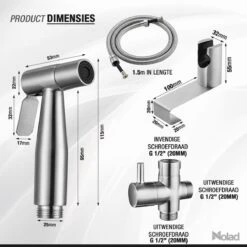Nolad® Bidet Handdouche - Douchekoppen - Bidet - Handdouche - Zilver -Huishoudelijke Artikelen Verkoop 1200x1200 190