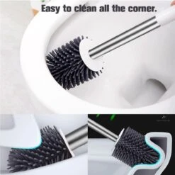 Fleau Luxe WC Borstel Met Houder - Siliconen Toiletborstel - Hygiënisch & Antibacterieel - Vrijstaand Of Hangend - Wit -Huishoudelijke Artikelen Verkoop 1200x1200 212