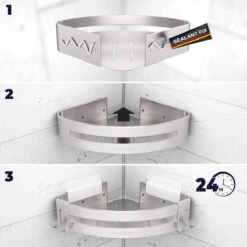 Sanicraft® Doucherekje - Doucherekje Zonder Boren - Geschikt Voor Elk Type Muur - Doucherekje Hangend - Doucheplank - Doucherekje Hoek - Doucherekje Zilver 16 Sanicraft® Doucherekje - Doucherekje Zonder Boren - Geschikt Voor Elk Type Muur - Doucherekje Hangend - Doucheplank - Doucherekje Hoek - Doucherekje Zilver -Huishoudelijke Artikelen Verkoop 1200x1200 236