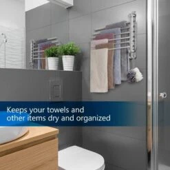 Handdokenrek Badkamer - Handdoekhouder RVS 180¬∞ Draaibare Badhanddoekhouder Met 6 Armen Zwenkarm Handdoekenrek Wandmontage Met Haken Badkamerhanddoekhouders Voor Badkamer, Keuken En Kledingkast - (WK 02123) -Huishoudelijke Artikelen Verkoop 1200x1200 239