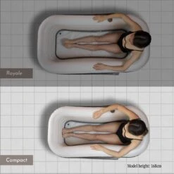 Tubble® Compact - Klein Opblaasbaar Ligbad 140 Cm Lang – Opvouwbaar Bad Voor Volwassenen Tot 170cm - IJsbad Wim Hof Methode - Zitbad - 200L -Huishoudelijke Artikelen Verkoop 1200x1200 25