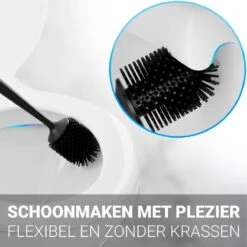 Toiletborstel Met Houder - WC Borstel - Vrijstaand - Siliconen - Zwart -Huishoudelijke Artikelen Verkoop 1200x1200 268