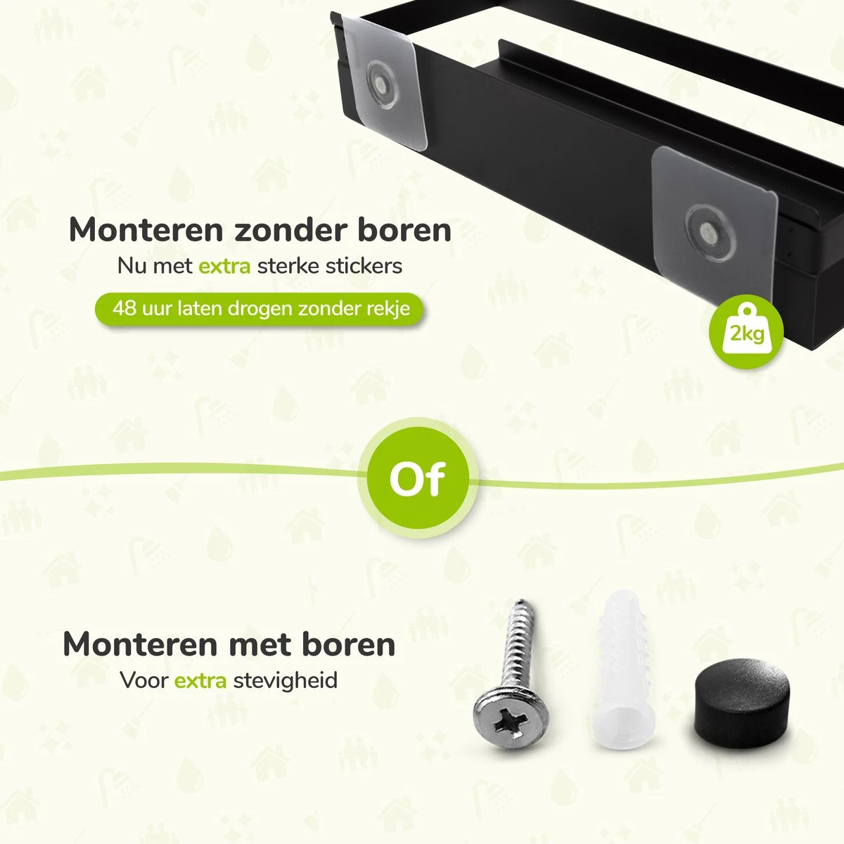 Doucherek Zwart 30 CM - Badkamer Rekje Douche - Zonder Boren - Douchemandje 6 Doucherek Zwart 30 CM - Badkamer Rekje Douche - Zonder Boren - Douchemandje - Afbeelding 4