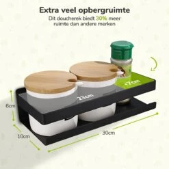 Doucherek Zwart 30 CM - Badkamer Rekje Douche - Zonder Boren - Douchemandje 14 Doucherek Zwart 30 CM - Badkamer Rekje Douche - Zonder Boren - Douchemandje -Huishoudelijke Artikelen Verkoop 1200x1200 288