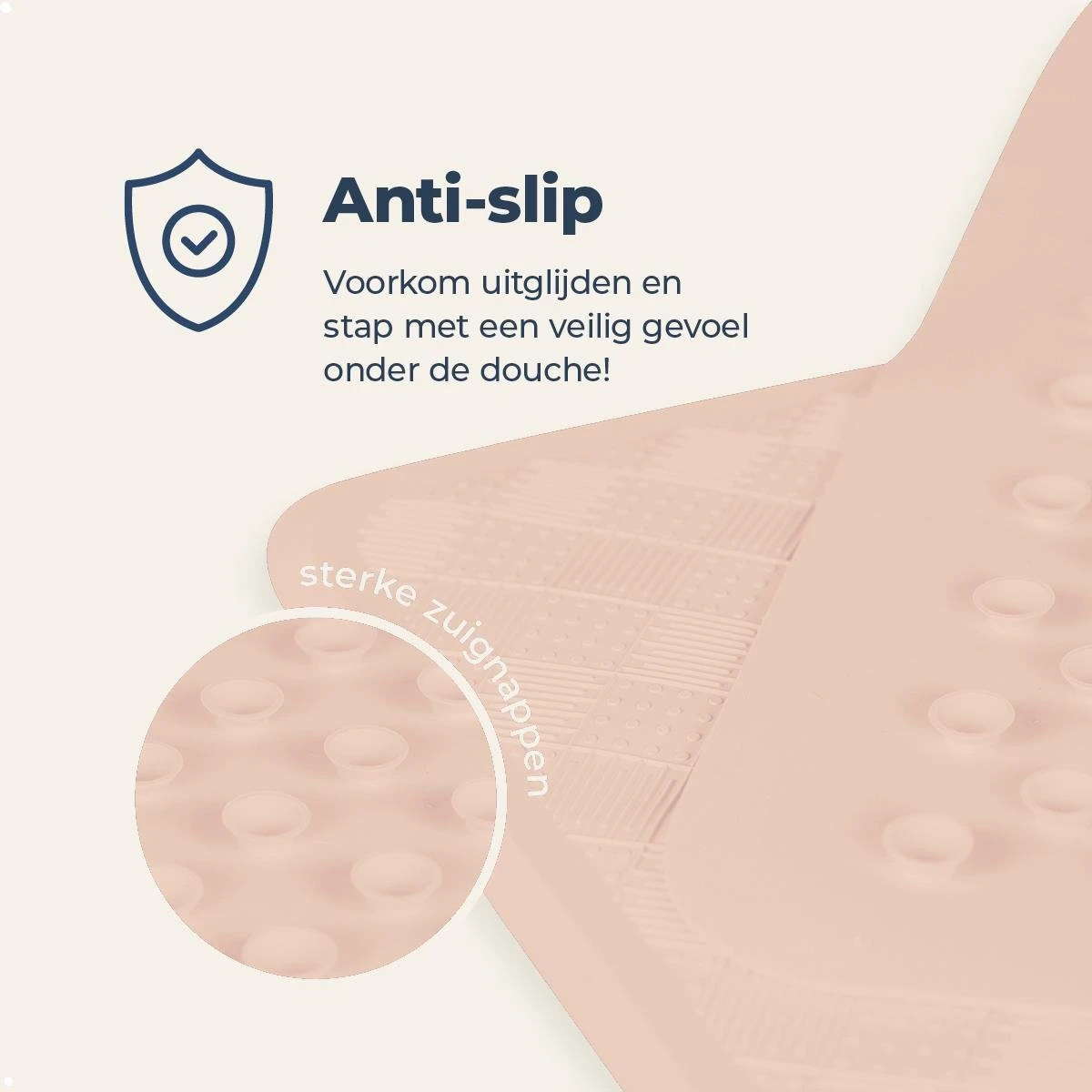 Douchemat Antislip Zalmkleur - 53 X 53 Cm - Antislipmat Douche - Badmat 4 Douchemat Antislip Zalmkleur - 53 X 53 Cm - Antislipmat Douche - Badmat - Afbeelding 2