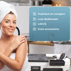 Inklapbaar XL Bad Volwassenen - Opvouwbaar Bad - Ligbad - Zitbad - 130cm - Grijs - Inc. Badkussen - Zwart -Huishoudelijke Artikelen Verkoop 1200x1200 304