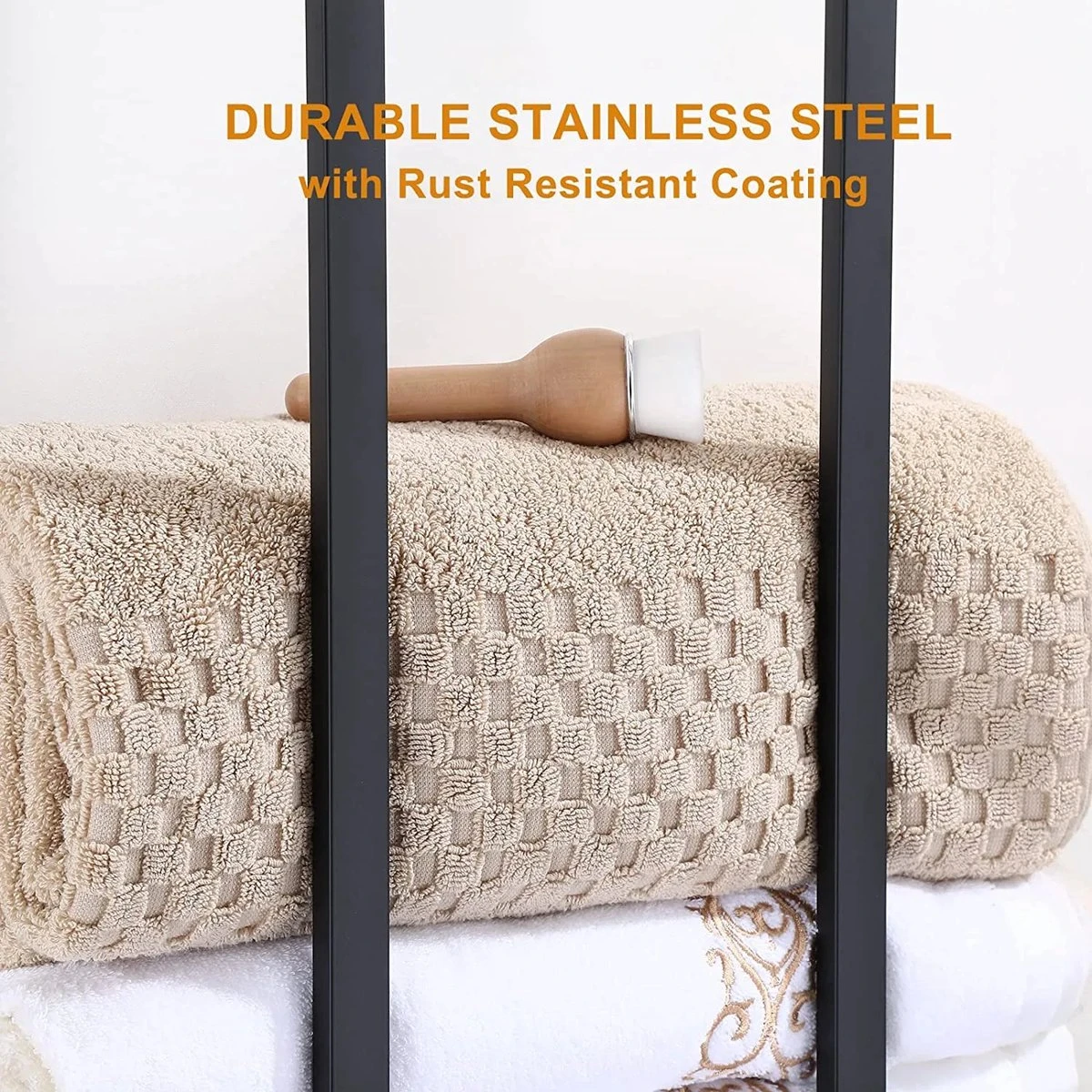Handdoekrek - 70 Cm - RVS - Handdoekhouder BaderiQ Paris Large - MODEL 2023 - Schroeven Of Plakken - Handdoekenhouders - Handdoekhaak - Handdoek Organizer - Rvs Mat Zwart Poedercoating - Large H70xB20xD14 - Ook Beschikbaar In 40 Cm 12 Handdoekrek - 70 Cm - RVS - Handdoekhouder BaderiQ Paris Large - MODEL 2023 - Schroeven Of Plakken - Handdoekenhouders - Handdoekhaak - Handdoek Organizer - Rvs Mat Zwart Poedercoating - Large H70xB20xD14 - Ook Beschikbaar In 40 Cm - Afbeelding 10