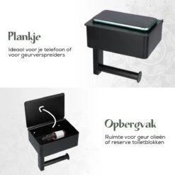 Gatot Goodies RVS Toiletrolhouder Met Plankje - WC Rolhouder Zwart Zonder Boren –Toiletpapierhouder Zelfklevend – Met Lade -Huishoudelijke Artikelen Verkoop 1200x1200 34