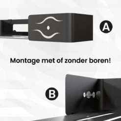 BrandtBergkamp RVS Doucherek 2 Laags – Zonder Boren – Doucherekje Hangend – Badkamerrek Zwart -Huishoudelijke Artikelen Verkoop 1200x1200 340