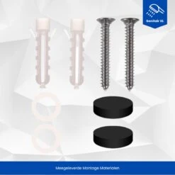 SanitairXL - Doucherek Zwart RVS - 50 Cm Breed - Badkamer Rekje - Douche Rekje - Wandrekje - Hangend Doucherek - Keuken Wandrek -Huishoudelijke Artikelen Verkoop 1200x1200 351