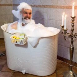 Zitbad Voor Volwassenen - Bath Bucket - Wit - 200L -Huishoudelijke Artikelen Verkoop 1200x1200 381