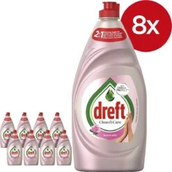 Dreft Clean & Care Rose & Satin Afwasmiddel - 8x780ml - Voordeelverpakking -Huishoudelijke Artikelen Verkoop 1200x1200 416