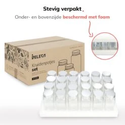 Deleca 24 Glazen Kruidenpotjes - Incl. 3 Soorten Stickers En Strooideksel Set - Voorraadpotten Glas Met Deksel - Kruidenstrooier - 10,5 X 4,3 Cm - Vierkant / 120 Ml 20 Deleca 24 Glazen Kruidenpotjes - Incl. 3 Soorten Stickers En Strooideksel Set - Voorraadpotten Glas Met Deksel - Kruidenstrooier - 10,5 X 4,3 Cm - Vierkant / 120 Ml -Huishoudelijke Artikelen Verkoop 1200x1200 425