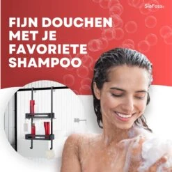 SIAFOSS Doucherek Zonder Boren Doucherek Hangend - 100% Stevig - 100% RVS - Hangend Badkamerrekje - Doucherek Aan Douchewand - Badkamer Accessoires - RVS Zwart - 2 Laags - Douchemand -Huishoudelijke Artikelen Verkoop 1200x1200 43