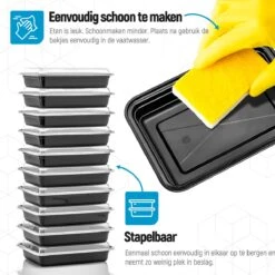 Meal Prep Bakjes - 20 Stuks - 1 Compartiment - Lunchbox - Diepvriesbakjes - Vershoudbakjes - Plastic Bakjes Met Deksel - Magnetron Bakjes Met Deksel - Meal Prep - Vershouddoos - 1L - BPA Vrij - Fitcrafters 13 Meal Prep Bakjes - 20 Stuks - 1 Compartiment - Lunchbox - Diepvriesbakjes - Vershoudbakjes - Plastic Bakjes Met Deksel - Magnetron Bakjes Met Deksel - Meal Prep - Vershouddoos - 1L - BPA Vrij - Fitcrafters -Huishoudelijke Artikelen Verkoop 1200x1200 450