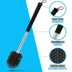 Strex Toiletborstel Siliconen Met Houder Zwart - Sneldrogend, Hygiënisch & Antibacteriële Werking - WC Borstel - Toilet Borstel Houder -Huishoudelijke Artikelen Verkoop 1200x1200 60