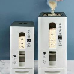 Merkloos TDR-Japans Rijst/Granen Container/Dispenser/ Opbergdoos - 6KG Inhoud - Wit -Huishoudelijke Artikelen Verkoop 1200x1200 667
