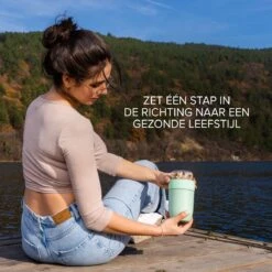 Coninx Yoghurtbeker To Go - Muesli Beker To Go - Lunchbeker - Mueslibeker 640ml (450ml+190ml) - Groen -Huishoudelijke Artikelen Verkoop 1200x1200 673