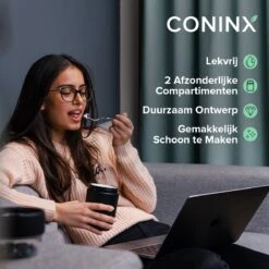 Coninx Yoghurtbeker To Go - Muesli Beker To Go - Lunchbeker - Mueslibeker 640ml (450ml+190ml) - Zwart 17 Coninx Yoghurtbeker To Go - Muesli Beker To Go - Lunchbeker - Mueslibeker 640ml (450ml+190ml) - Zwart -Huishoudelijke Artikelen Verkoop 1200x1200 685