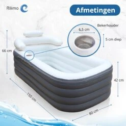 Opblaasbaar Bad Ligbad Zitbad Volwassenen - Ijsbad Badkuip Opblaasbad - Opvouwbaar Bad Opblaas Bad Antraciet -Huishoudelijke Artikelen Verkoop 1200x1200 69