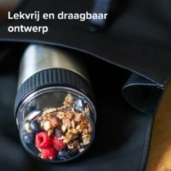 Coninx Thermos Lunchbox - Muesli Beker To Go - Isoleer Lunchpot - Yoghurtbeker To Go - Mueslibeker 840ml (600ml+240ml) - RVS -Huishoudelijke Artikelen Verkoop 1200x1200 692