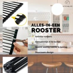 Kitch&Life Afdruiprek Oprolbaar - Mat Zwart - Pannenonderzetter - Afdruipmat - Keukenrek 3-in-1 14 Kitch&Life Afdruiprek Oprolbaar - Mat Zwart - Pannenonderzetter - Afdruipmat - Keukenrek 3-in-1 -Huishoudelijke Artikelen Verkoop 1200x1200 707
