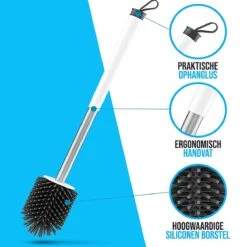 Strex Toiletborstel Siliconen Met Houder - Sneldrogend, Hygiënisch & Antibacteriële Werking - WC Borstel - Toilet Borstel Houder -Huishoudelijke Artikelen Verkoop 1200x1200 75