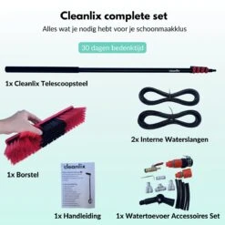 Cleanlix Telescoopsteel Met Borstel - Met Waterdoorvoer - Telescopische Wasborstel - Ramenwassen - Uitschuifbaar Tot 7,2 Meter -Huishoudelijke Artikelen Verkoop 1200x1200 755