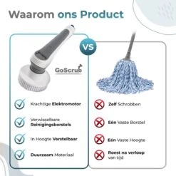 GoScrub® Elektrische Schoonmaakborstel – Elektrische Schrobber - Schrobborstel – Voor Badkamer Of Keuken – Schrobber Met Steel – Luiwagen – Polijstmachine - Poetsmachine Met 10 Opzetstukken 18 GoScrub® Elektrische Schoonmaakborstel – Elektrische Schrobber - Schrobborstel – Voor Badkamer Of Keuken – Schrobber Met Steel – Luiwagen – Polijstmachine - Poetsmachine Met 10 Opzetstukken -Huishoudelijke Artikelen Verkoop 1200x1200 762