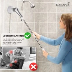 GoScrub® Elektrische Schoonmaakborstel – Elektrische Schrobber - Schrobborstel – Voor Badkamer Of Keuken – Schrobber Met Steel – Luiwagen – Polijstmachine - Poetsmachine Met 10 Opzetstukken 22 GoScrub® Elektrische Schoonmaakborstel – Elektrische Schrobber - Schrobborstel – Voor Badkamer Of Keuken – Schrobber Met Steel – Luiwagen – Polijstmachine - Poetsmachine Met 10 Opzetstukken -Huishoudelijke Artikelen Verkoop 1200x1200 766