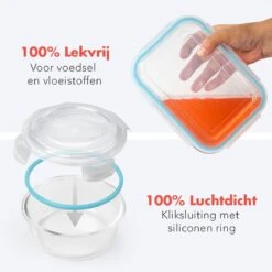 KitchenBrothers Meal Prep Bakjes - Set - Luchtdicht - BPA Vrij - Glas - 9 Stuks -Huishoudelijke Artikelen Verkoop 1200x1200 891