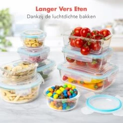 KitchenBrothers Meal Prep Bakjes - Set - Luchtdicht - BPA Vrij - Glas - 9 Stuks -Huishoudelijke Artikelen Verkoop 1200x1200 894