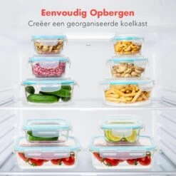 KitchenBrothers Meal Prep Bakjes - Set - Luchtdicht - BPA Vrij - Glas - 9 Stuks -Huishoudelijke Artikelen Verkoop 1200x1200 897