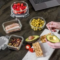 Vershoudbakjes - Meal Prep Bakjes - Diepvriesbakjes - Vershouddoos - Vershoudbakjes Set - Glas - 12 Stuks - BPA Vrij - Stosh -Huishoudelijke Artikelen Verkoop 1200x1200 907