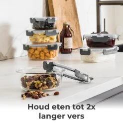 Vershoudbakjes - Meal Prep Bakjes - Diepvriesbakjes - Vershouddoos - Vershoudbakjes Set - Glas - 12 Stuks - BPA Vrij - Stosh -Huishoudelijke Artikelen Verkoop 1200x1200 912