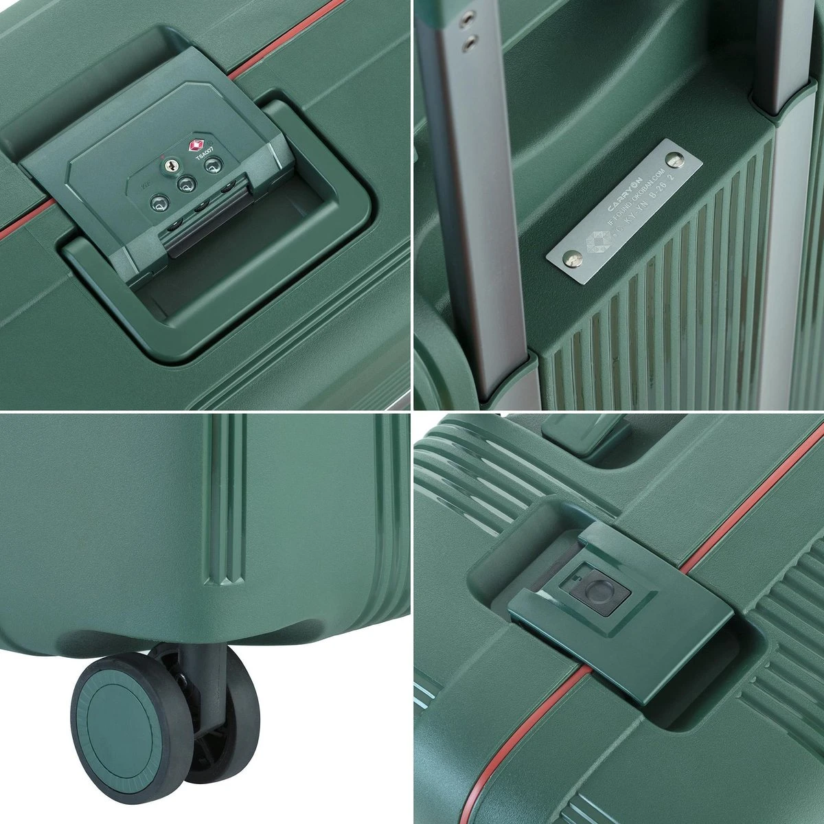 CarryOn Protector Luxe Grote Reiskoffer - Trolley 77cm Met TSA-klikslot - Ultrasterk - Groen 5 CarryOn Protector Luxe Grote Reiskoffer - Trolley 77cm Met TSA-klikslot - Ultrasterk - Groen - Afbeelding 3