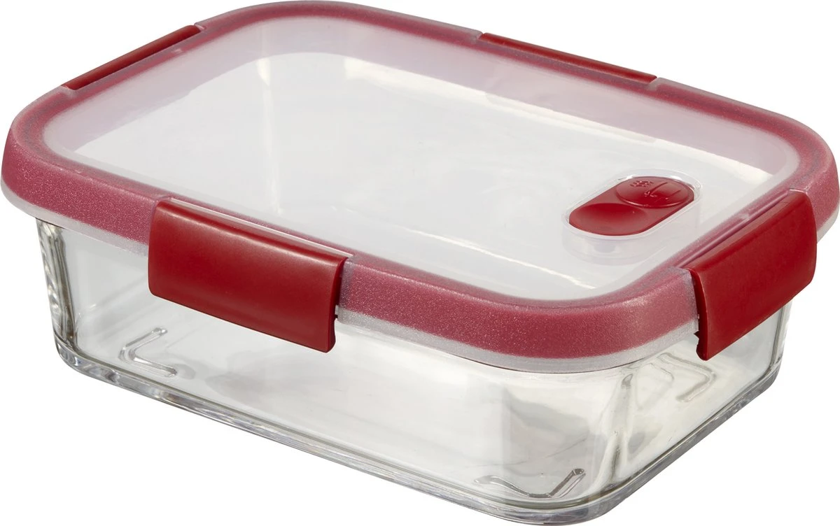 Curver Smart Cook Glazen Vershouddoos - Rechthoekig - 0,9L - Rood 3 Curver Smart Cook Glazen Vershouddoos - Rechthoekig - 0,9L - Rood