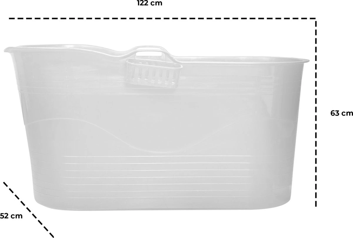 LIFEBATH - Zitbad Mira - Bath Bucket XL - 400L - Ligbad 122 Cm - Wit 8 LIFEBATH - Zitbad Mira - Bath Bucket XL - 400L - Ligbad 122 Cm - Wit - Afbeelding 6