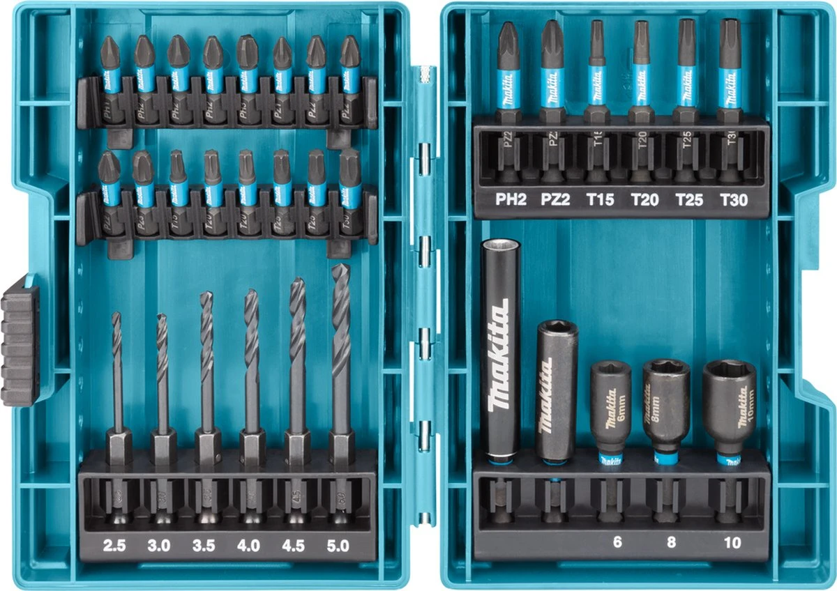 Makita B-66896 | Boor-/slagschroefbitset | 33-delig | Impact Black Series 4 Makita B-66896 | Boor-/slagschroefbitset | 33-delig | Impact Black Series - Afbeelding 2