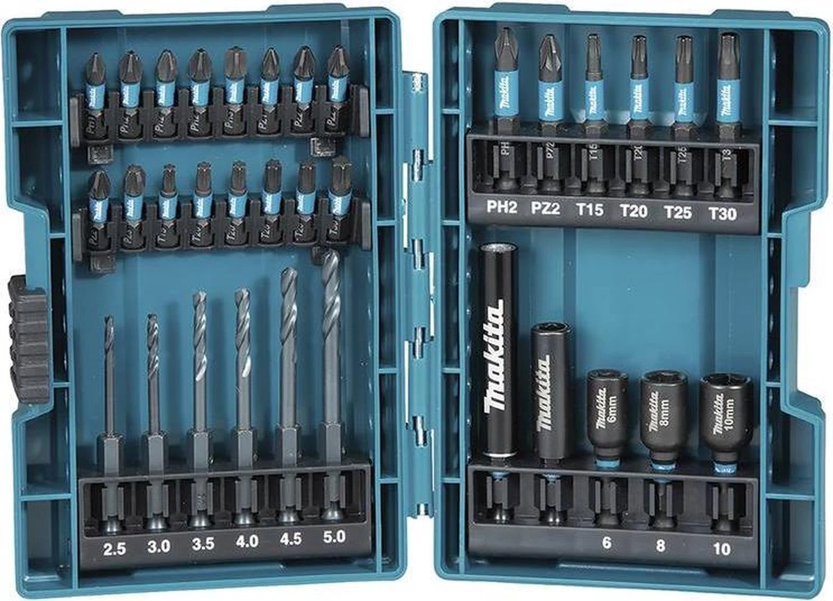 Makita B-66896 | Boor-/slagschroefbitset | 33-delig | Impact Black Series 3 Makita B-66896 | Boor-/slagschroefbitset | 33-delig | Impact Black Series