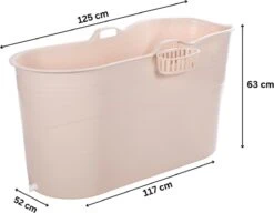 HelloBath® - Bath Bucket - XL - 125 Cm - Brazilian Sand - Zitbad - Ligbad (Verzending In Doos) - Incl. Badplank En Kraantje -Huishoudelijke Artikelen Verkoop 1200x935 1