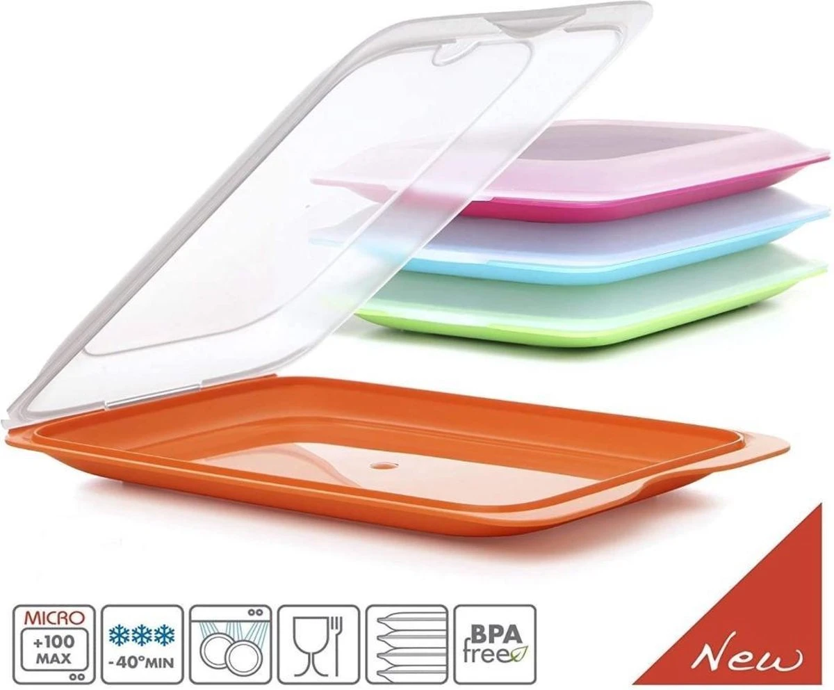 Merkloos Vershouddozen Vleeswarendoos Koelkast Vershoudbakje Bewaren Koelkast Beleg Bewaardoos Broodbeleg Stapelbaar Met Deksel 4 Stuks 4 Merkloos Vershouddozen Vleeswarendoos Koelkast Vershoudbakje Bewaren Koelkast Beleg Bewaardoos Broodbeleg Stapelbaar Met Deksel 4 Stuks - Afbeelding 2