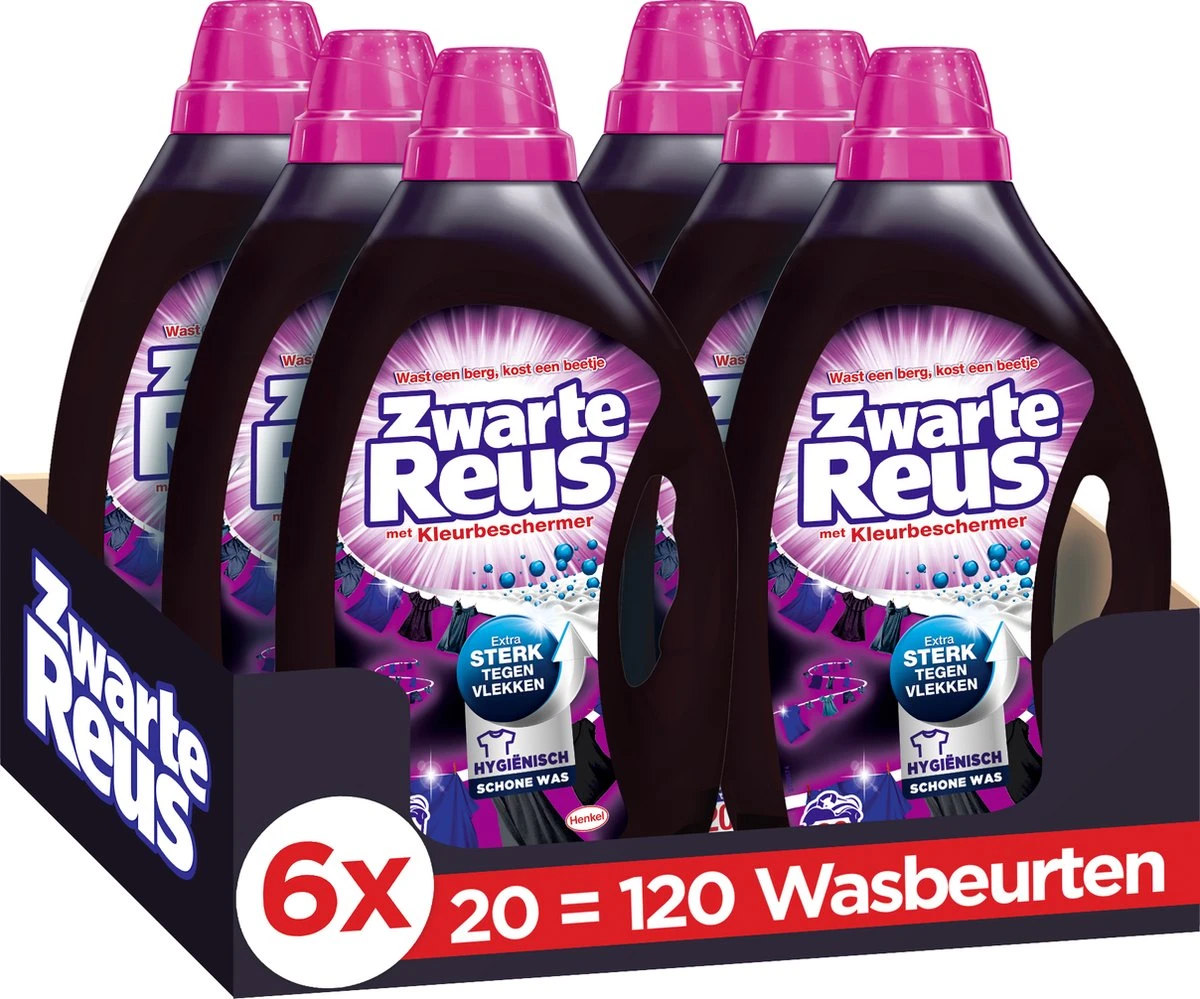 Zwarte Reus Gel Vloeibaar Wasmiddel - Zwarte Was - Voordeelverpakking - 120 Wasbeurten 3 Zwarte Reus Gel Vloeibaar Wasmiddel - Zwarte Was - Voordeelverpakking - 120 Wasbeurten