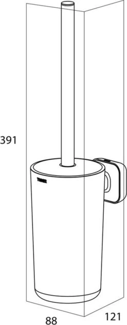 Tiger Carv - Toiletborstel Met Houder - Zwart -Huishoudelijke Artikelen Verkoop 469x1200
