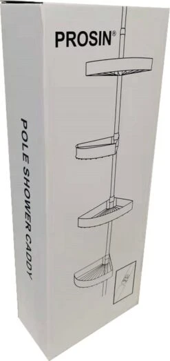 PROSIN® Telescopisch Doucherek - Shower Rack - Shower Caddy - Mat Zwart - Verstelbaar 108-274cm - 4 Lagen - Badkamerrek - Hoekrek - Opbergrek - Keukenrek - Kruidenrek - Keukenrek Staand 8 PROSIN® Telescopisch Doucherek - Shower Rack - Shower Caddy - Mat Zwart - Verstelbaar 108-274cm - 4 Lagen - Badkamerrek - Hoekrek - Opbergrek - Keukenrek - Kruidenrek - Keukenrek Staand -Huishoudelijke Artikelen Verkoop 567x1200