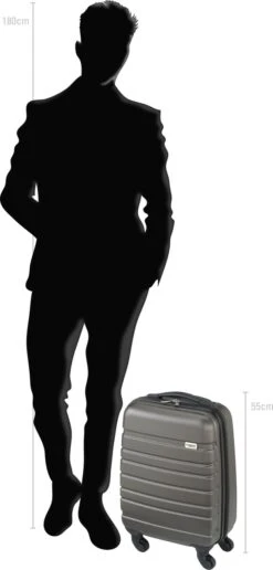 Princess Traveller Singapore Handbagage Koffer 55 Cm - Antraciet -Huishoudelijke Artikelen Verkoop 574x1200 2