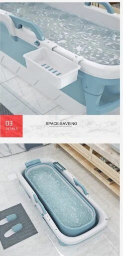 Foresta Opvouwbaar Bad Voor Volwassenen - 150cm - Bath Bucket - Blauw -Huishoudelijke Artikelen Verkoop 579x1200